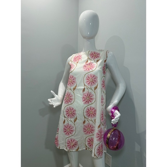 Commense Sleeveless Mini Dress Floral Print A-Line Casual Summer  size‎ M - Picture 9 of 12